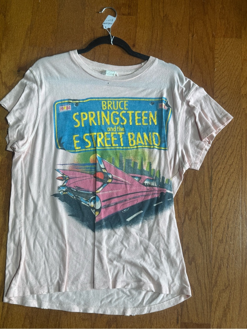 MadeWorn Bruce Springsteen Pink Graphic Tee